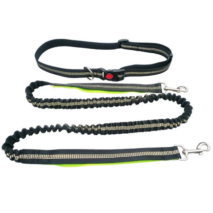 Hands-Free Dog Leash – Adjustable Waist Belt for Walking, Running & Jogging