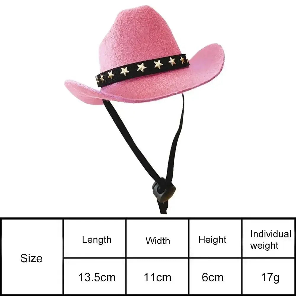 Adjustable Cowboy Hat for Dogs & Cats, Funny Summer Pet Headwear
