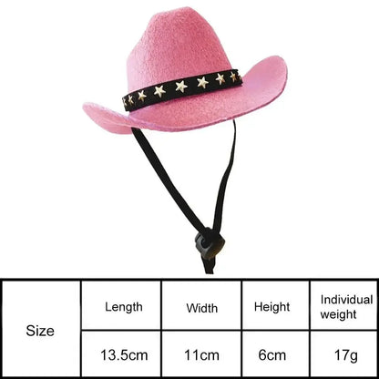 Adjustable Cowboy Hat for Dogs & Cats, Funny Summer Pet Headwear