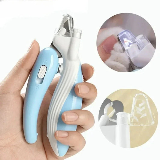 LED Light Pet Nail Clippers – Stainless Steel Professional Claw Trimmer for Dogs, Cats & Rabbits