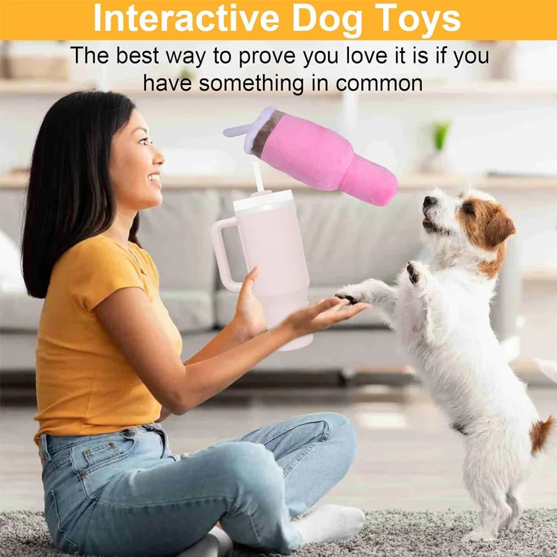 Safe Squeaky Dog Cup Toy – Durable Chew Toy for Small, Medium & Large Dogs (Aggressive Chewers)