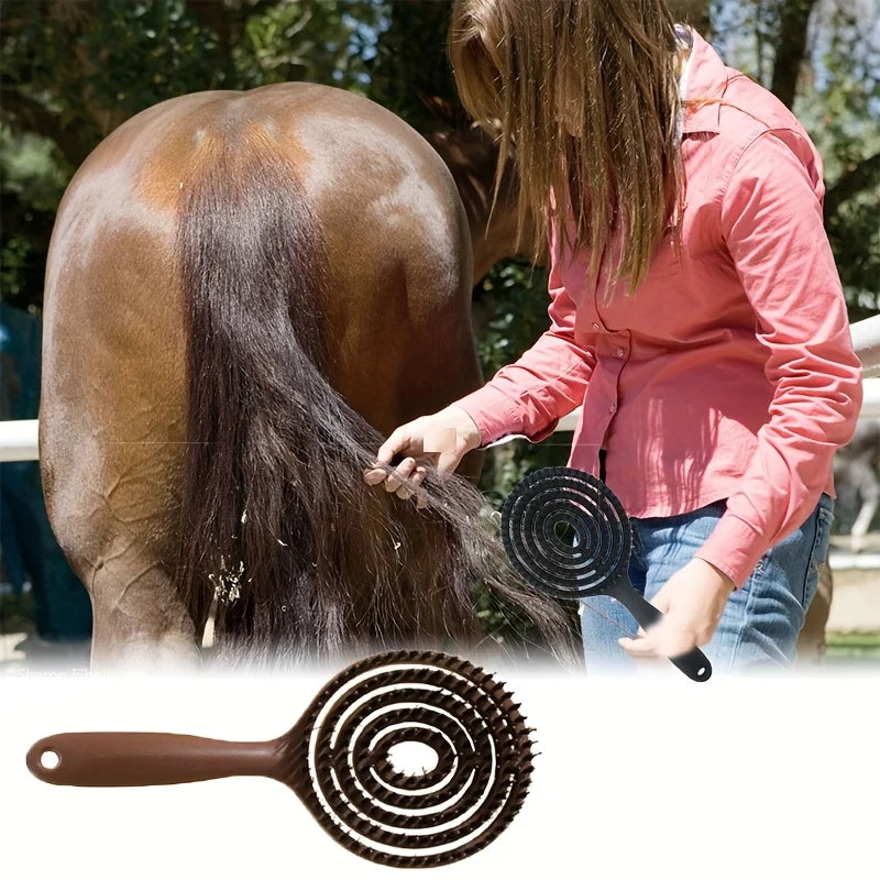 Horse Grooming Comb – Fluffy Mane & Tail Detangling Styling Brush (1pc)