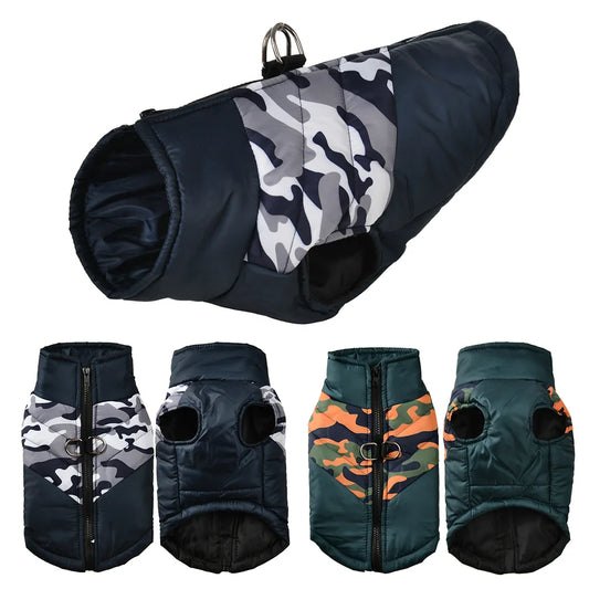 Waterproof Camouflage Dog Coat – Warm Winter Vest for Small & Medium Dogs, Pug & Yorkshire Terrier Jacket
