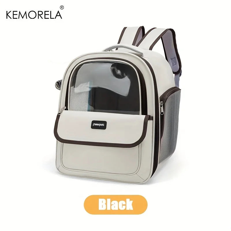 Portable Pet Backpack Carrier – Breathable Mesh, Foldable for Travel & Hiking