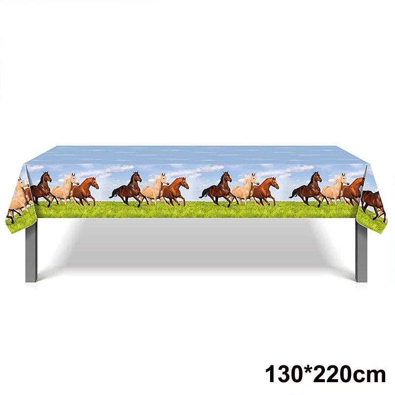 Horse Balloon Set, 30-Inch Horse-Shaped Balloons, 40-Inch Number Balloon and Star Balloons, Horse Racing-Themed Birthday Party Decorations