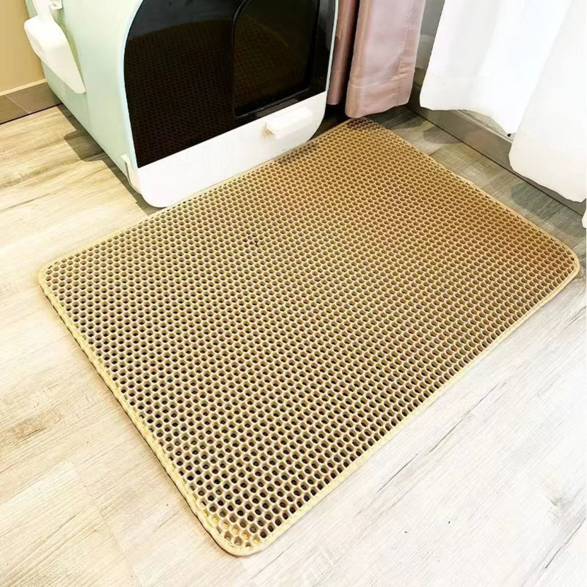 Extra Large Cat Litter Mat, Waterproof 2-Layer Washable Litter Box Floor Protector