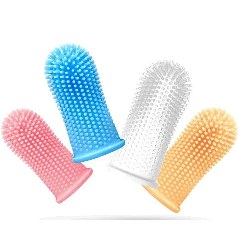 Soft Silicone Pet Finger Toothbrush – Teeth Cleaning Tool for Dogs & Cats
