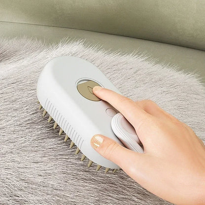 3-in-1 Steam Pet Grooming Brush – Spray Massage Comb for Detangling & Hair Removal (Cats & Dogs)