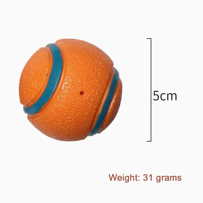 Dog Squeaky Toy Ball Elastic Rubber Ball Bite Resistant Interactive Training Teeth Cleaning Chew Toy For Small Medium Large Dogs