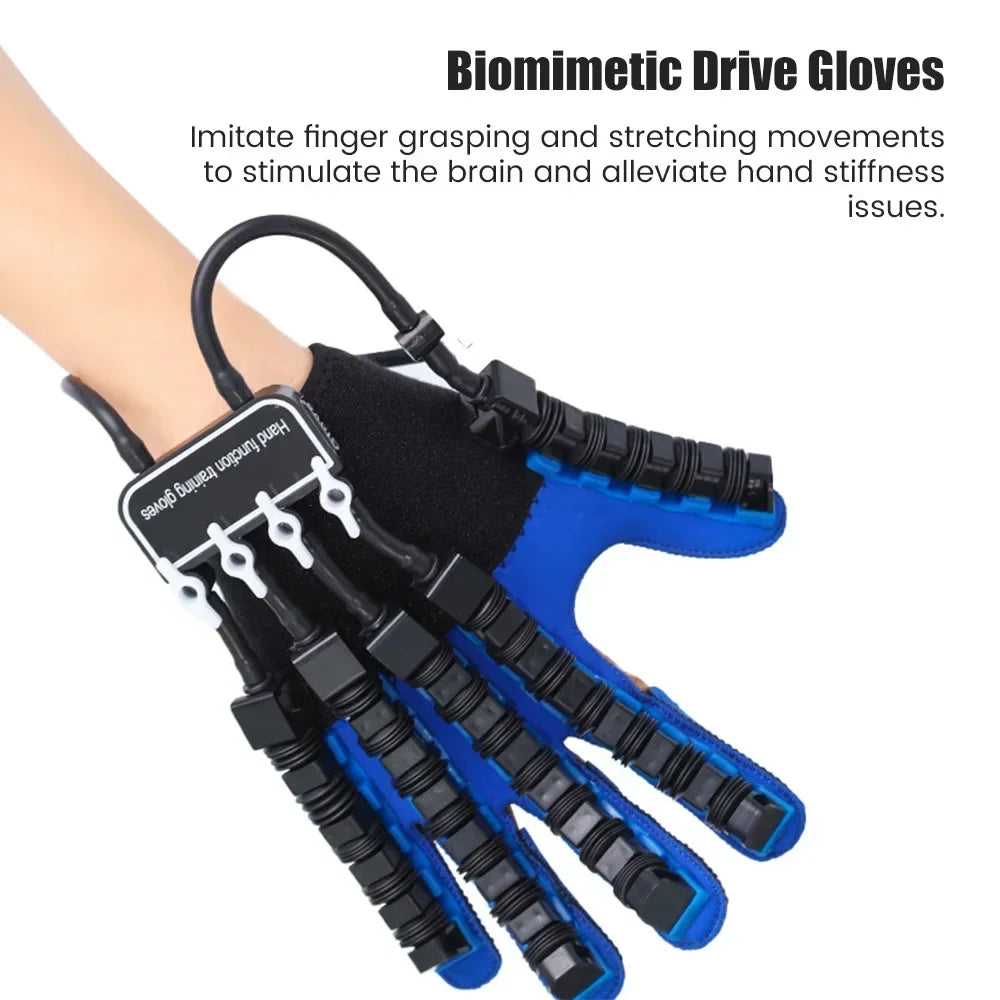 Hand Rehabilitation Exercise Robot Glove, Left and Right Hand Training Device, Finger Exerciser for Hand Mobility and Recovery