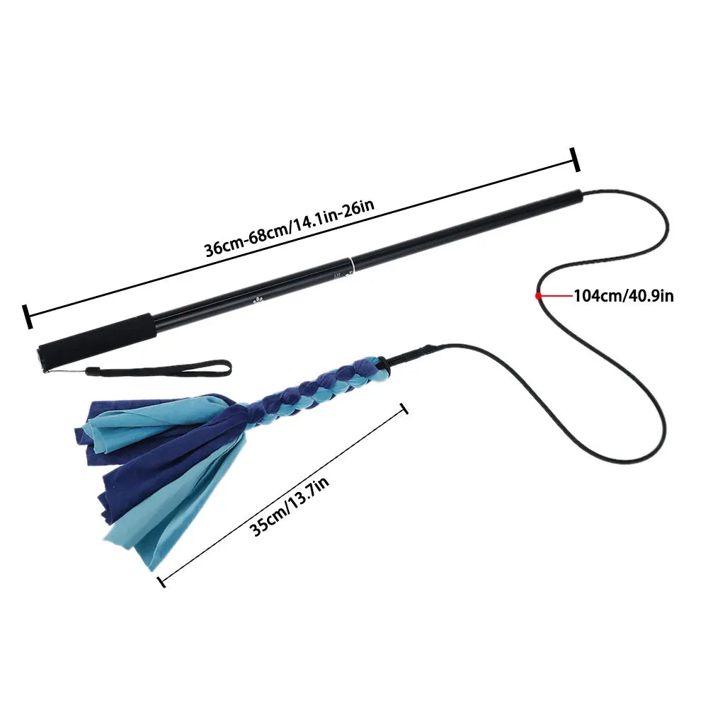 Dog Flirt Pole Toy – Interactive Chase & Training Teaser Wand with Rope Lure