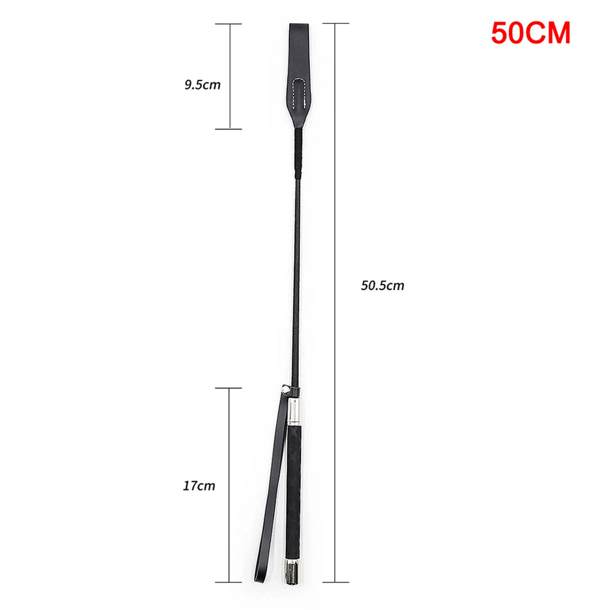 Premium Leather Horse Riding Crop – Equestrian Training Whip with Double Slapper