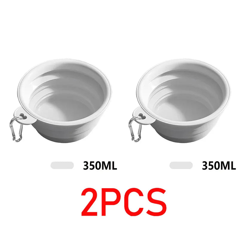 350ml Folding Dog Bowl – Collapsible Silicone Travel Water & Food Dish for Dogs & Cats