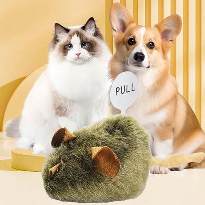 Interactive Mouse Plush Cat Chew Toy Squeaky Imitation Mice Bite Resistant Kitten Toy Interactive Plush Cat Toy Supplies