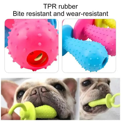Squeaky TPR Dog Pacifier Toy, Durable Teething Chew Toy for Puppies and Small to Medium Dogs, Gum-Friendly Dental Cleaning Toy for Chewing, Soothing and Interactive Play