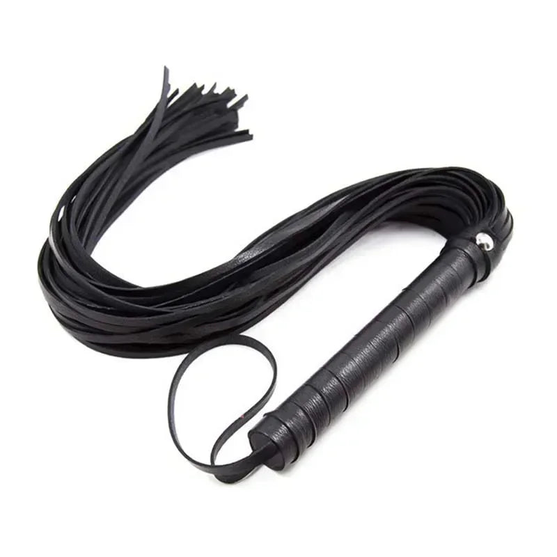 PU Leather Horse Riding Crop – Durable Equestrian Training Whip (Black)