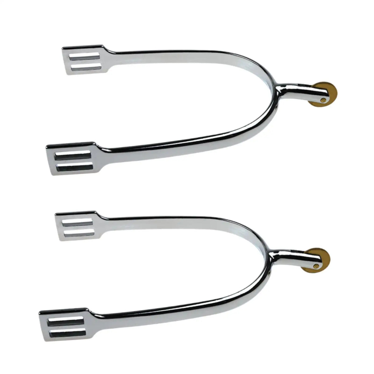 2-Piece Horse Spurs for Riding and Boot Decoration, Zinc Alloy Equestrian Equipment