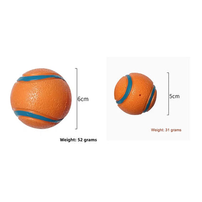 Dog Squeaky Toy Ball Elastic Rubber Ball Bite Resistant Interactive Training Teeth Cleaning Chew Toy For Small Medium Large Dogs