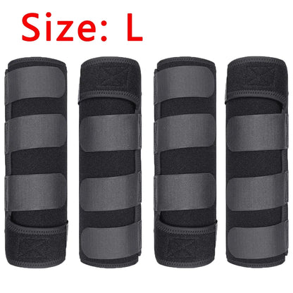 4-Piece Horse Leg Boots, Adjustable Front & Hind Leg Protection, Tendon Guards for Impact and Collision Protection, Equestrian Riding Equipment