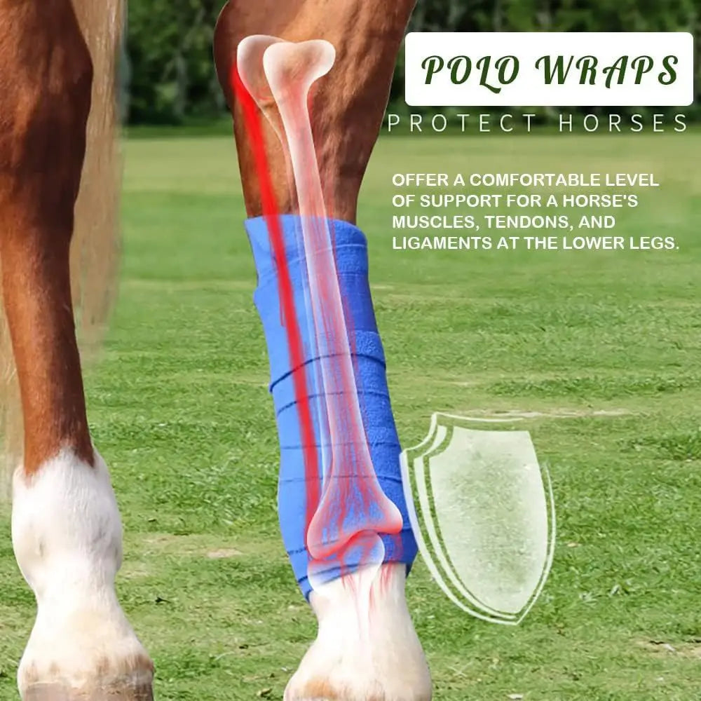 Polar Fleece Horse Leggings – Tendon Protection & Support Bandages (2pcs)