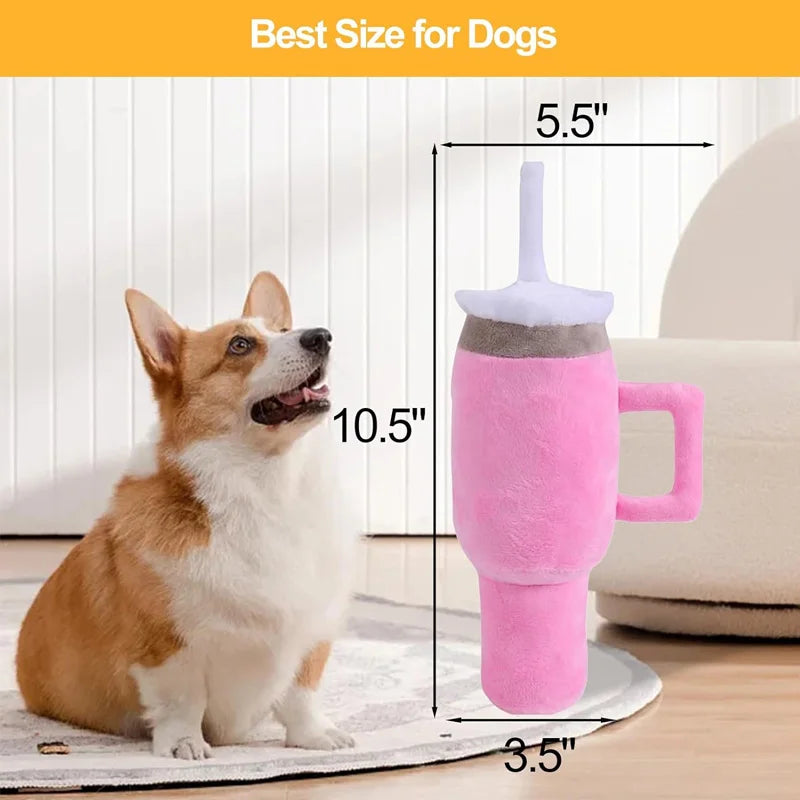 Safe Squeaky Dog Cup Toy – Durable Chew Toy for Small, Medium & Large Dogs (Aggressive Chewers)