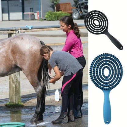 Horse Grooming Comb – Fluffy Mane & Tail Detangling Styling Brush (1pc)