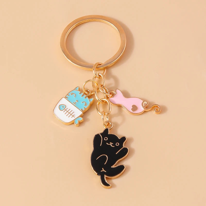 Enamel Horse Unicorn Keychain, Cute Animal Key Ring Pendant, Car Key Holder, Handbag Accessory, DIY Jewelry Gift for Women and Girls