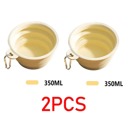 350ML Folding Dog Dish Collapsible Pet Bowl Water for Dog Drinking Bowl Cat Water Bowl Drinking Fountains for Dogs