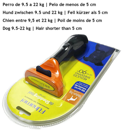 Pet Grooming Brush & Comb – Dog & Cat Hair Detangler, Knot Remover & Anti-Lice Grooming Tool for Short & Long Hair
