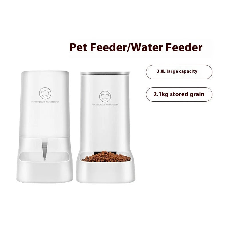 Automatic Pet Feeder & Water Dispenser Set – Large Capacity Gravity Bowls for Dogs & Cats