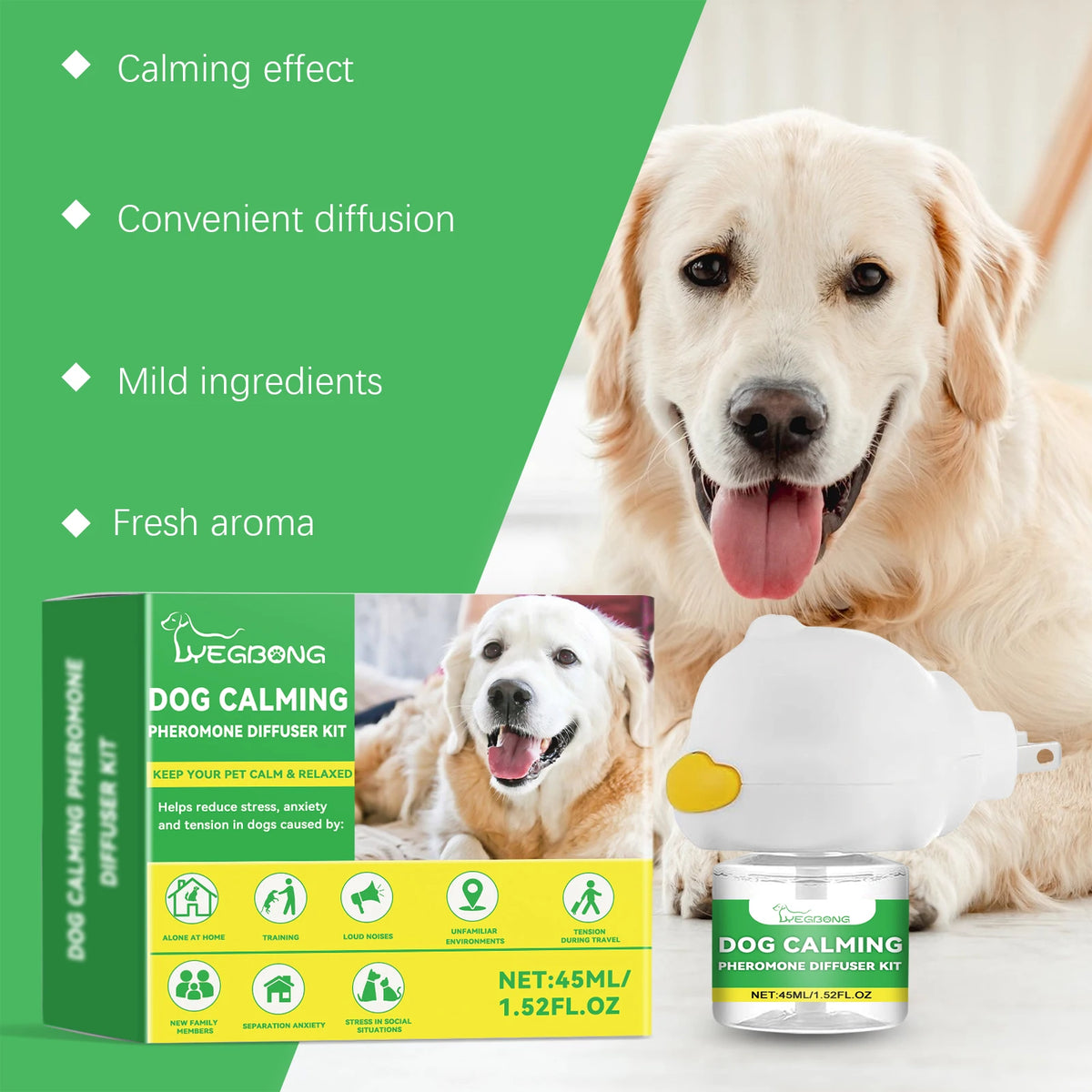 Dog Calming Diffuser Kit – Anxiety & Stress Relief for New Home Environments