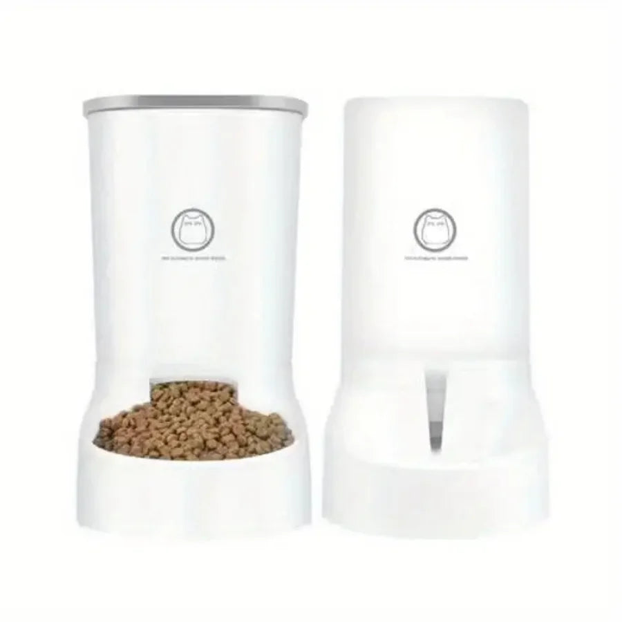 Automatic Pet Feeder & Water Dispenser Set – Large Capacity Gravity Bowls for Dogs & Cats