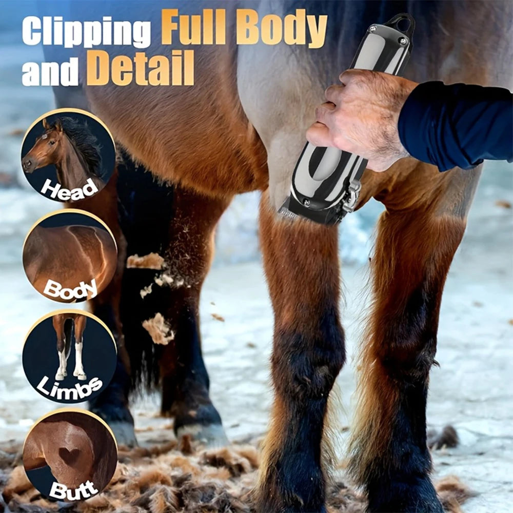 Electric Horse Hair Clipper – Professional Animal Grooming & Shearing Trimmer for Horse, Sheep, Dog & Cat
