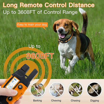 Remote Dog Training Collar – Waterproof E-Collar with Vibration & Static Modes, 3300 ft Range
