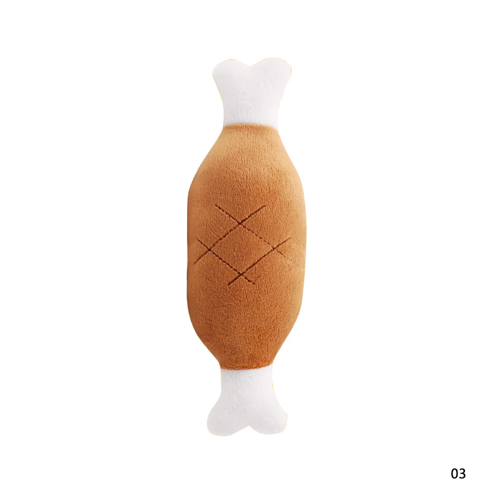 Cute Plush Squeaky Dog Toy, Cartoon Fruit Animal Chew Toy, Interactive Puzzle Toy for Dogs and Cats