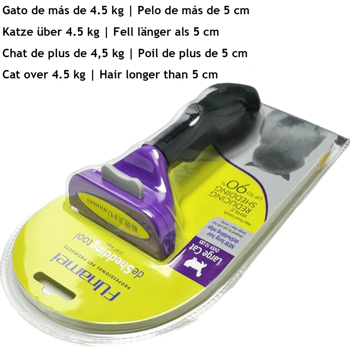 Pet Grooming Brush & Comb – Dog & Cat Hair Detangler, Knot Remover & Anti-Lice Grooming Tool for Short & Long Hair