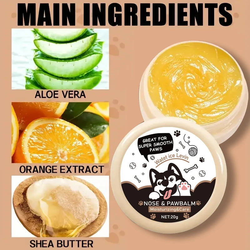 20g Dog & Cat Paw Balm, Nose & Paw Moisturizer, Paw Protector for Dry & Cracked Feet