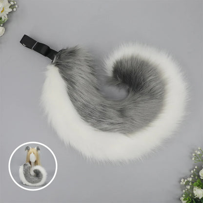 Halloween Dog Ear & Tail Costume Set, Plush Animal Cosplay Accessories