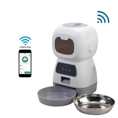3.5L WiFi Smart Automatic Pet Feeder – Timed Slow Feeder with Voice Recorder for Cats & Dogs