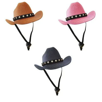 Adjustable Cowboy Hat for Dogs & Cats, Funny Summer Pet Headwear