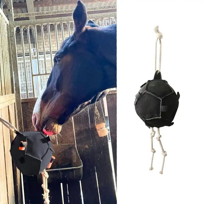 Horse Hay Ball Feeder Toy – Training & Enrichment Feeding Toy for Stalls, Chew-Resistant Stable Entertainment Device