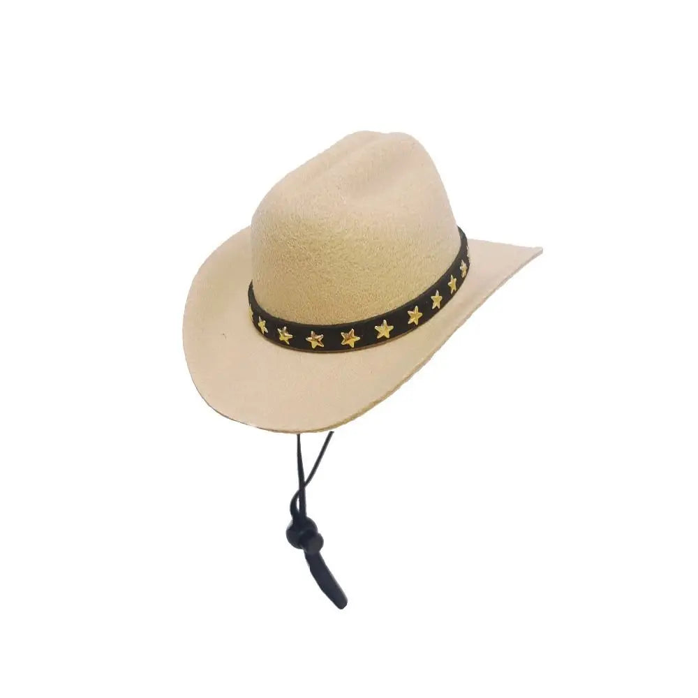 Adjustable Cowboy Hat for Dogs & Cats, Funny Summer Pet Headwear