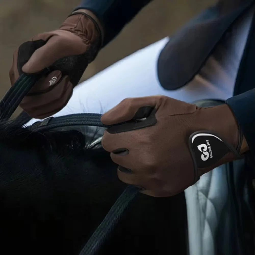 Breathable Equestrian Riding Gloves, Non-Slip Lightweight Sun Protection