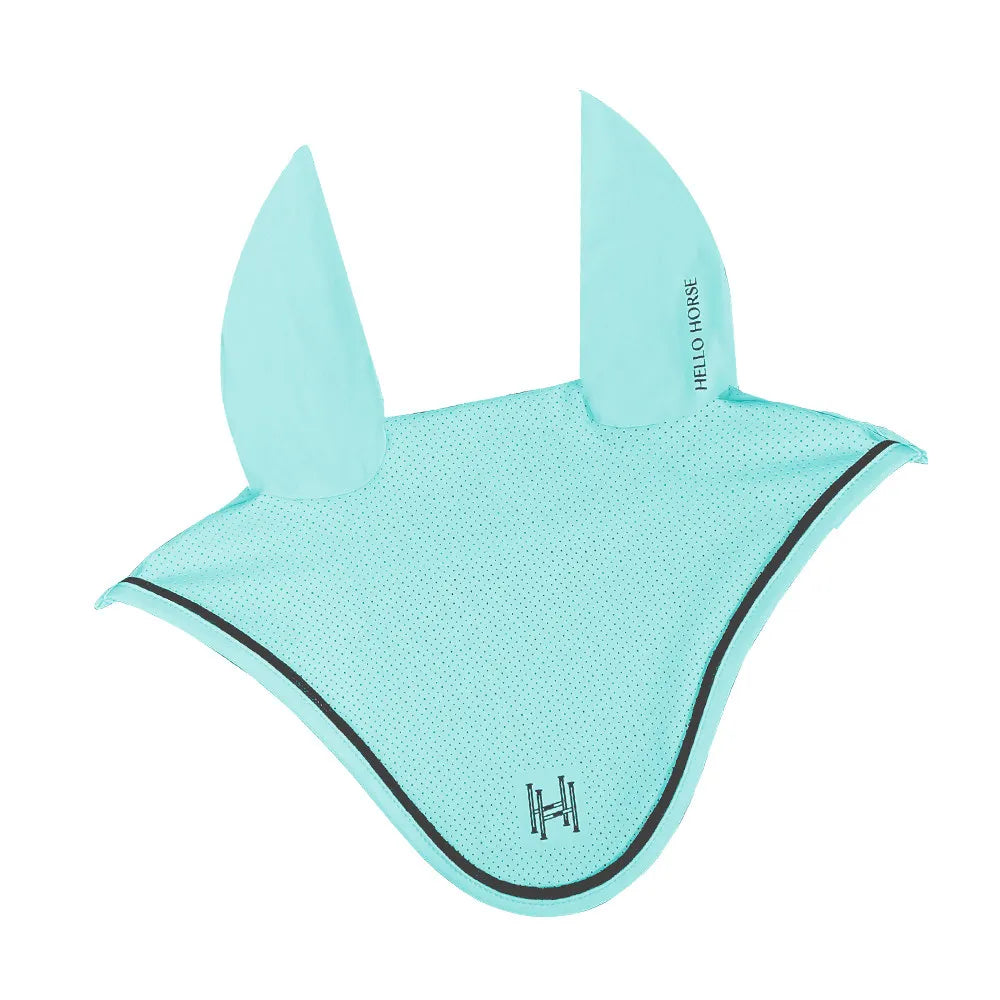Horse Ear Bonnet Fly Veil – Breathable Mesh Noise Reduction for Jumping & Competition