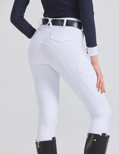 Women’s Silicone Grip Equestrian Riding Pants, Quick-Dry Stretch Sports Tights