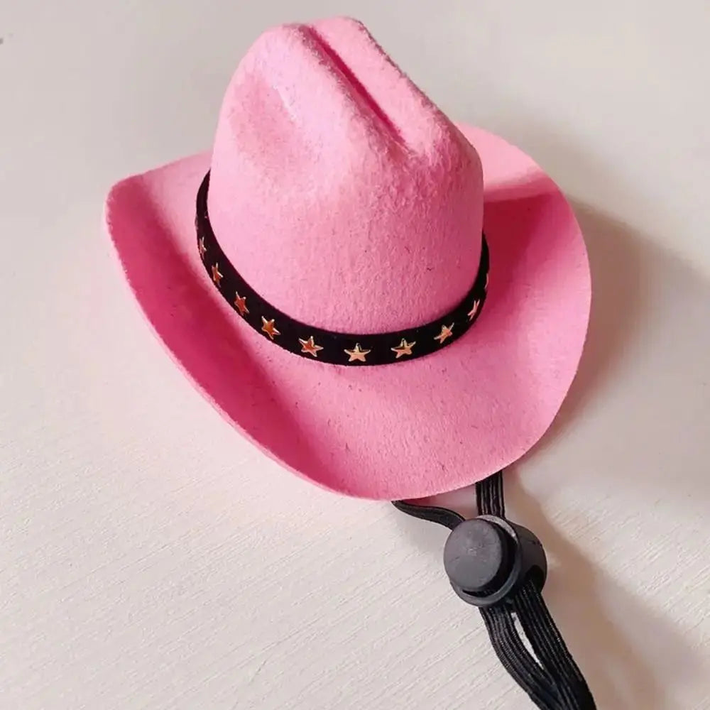Adjustable Cowboy Hat for Dogs & Cats, Funny Summer Pet Headwear