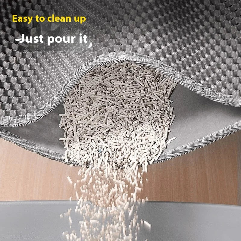 Extra Large Cat Litter Mat, Waterproof 2-Layer Washable Litter Box Floor Protector