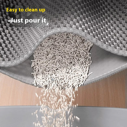 Extra Large Cat Litter Mat, Waterproof 2-Layer Washable Litter Box Floor Protector