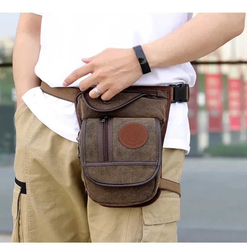 Equestrian Drop Leg Bag – Canvas Nylon Adjustable Waist & Thigh Riding Bag (Large Capacity)