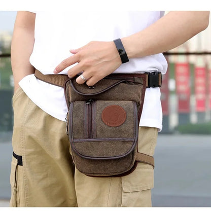 Equestrian Drop Leg Bag – Canvas Nylon Adjustable Waist & Thigh Riding Bag (Large Capacity)